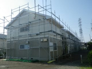 アパート外壁屋根塗装用足場