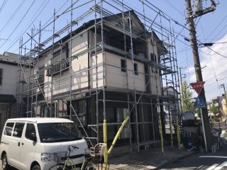 外壁塗装工事足場